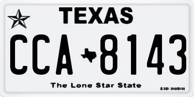 TX license plate CCA8143