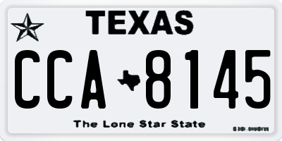 TX license plate CCA8145