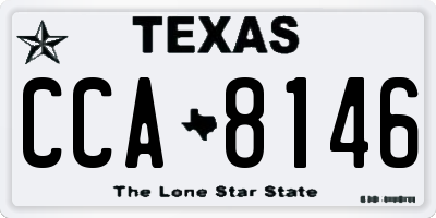 TX license plate CCA8146