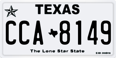 TX license plate CCA8149