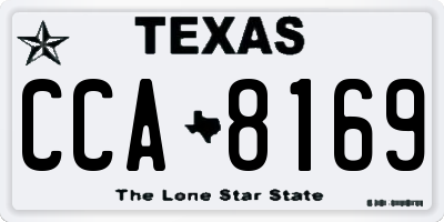 TX license plate CCA8169