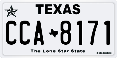 TX license plate CCA8171