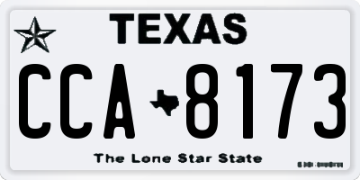 TX license plate CCA8173