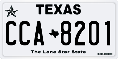TX license plate CCA8201