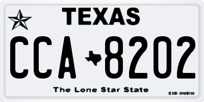 TX license plate CCA8202