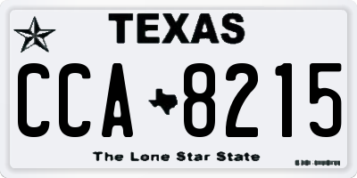 TX license plate CCA8215