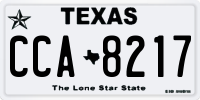 TX license plate CCA8217