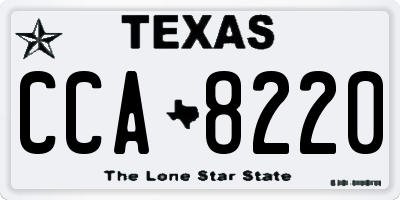 TX license plate CCA8220