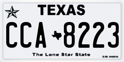 TX license plate CCA8223