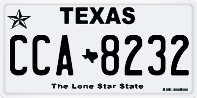 TX license plate CCA8232
