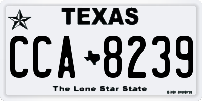 TX license plate CCA8239