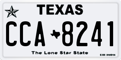 TX license plate CCA8241