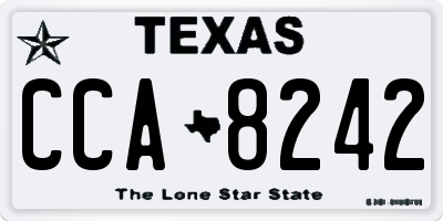 TX license plate CCA8242
