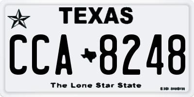 TX license plate CCA8248