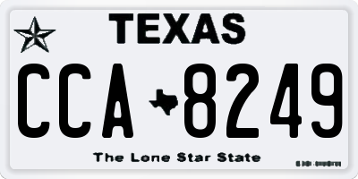 TX license plate CCA8249