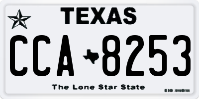 TX license plate CCA8253