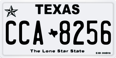 TX license plate CCA8256