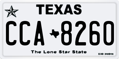 TX license plate CCA8260
