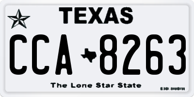 TX license plate CCA8263