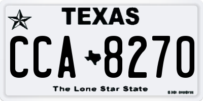TX license plate CCA8270