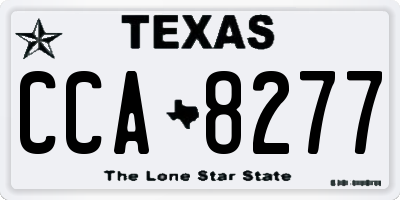TX license plate CCA8277