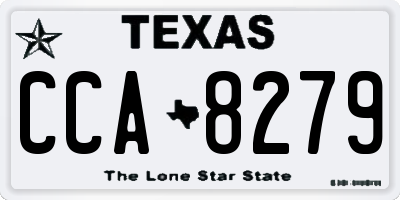 TX license plate CCA8279