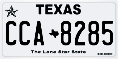 TX license plate CCA8285