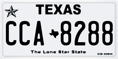 TX license plate CCA8288