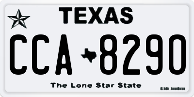 TX license plate CCA8290