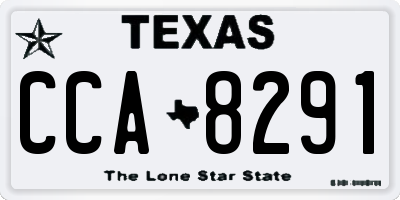 TX license plate CCA8291