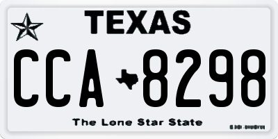 TX license plate CCA8298