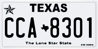 TX license plate CCA8301