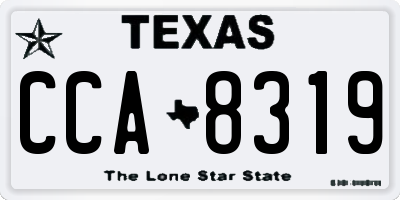 TX license plate CCA8319