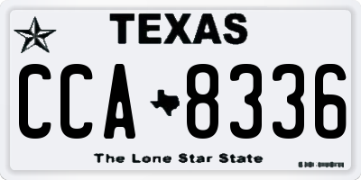 TX license plate CCA8336