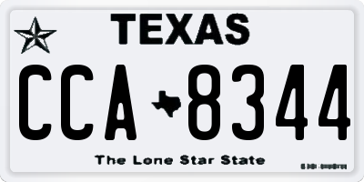 TX license plate CCA8344