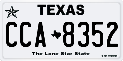 TX license plate CCA8352