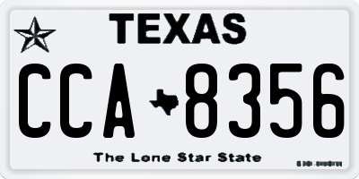 TX license plate CCA8356