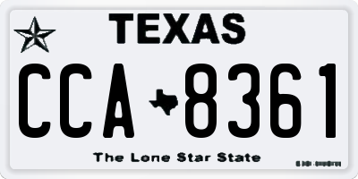 TX license plate CCA8361