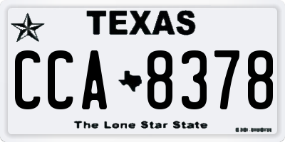 TX license plate CCA8378