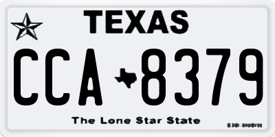 TX license plate CCA8379