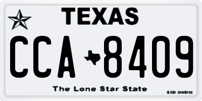 TX license plate CCA8409