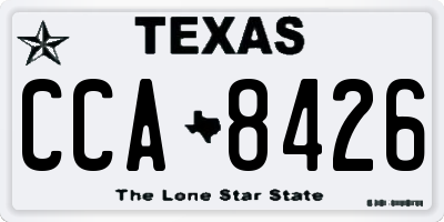 TX license plate CCA8426