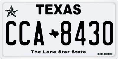 TX license plate CCA8430