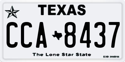 TX license plate CCA8437