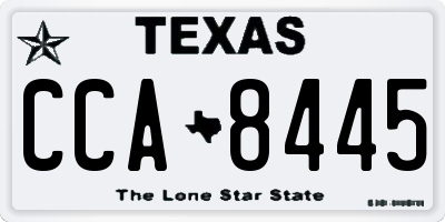 TX license plate CCA8445