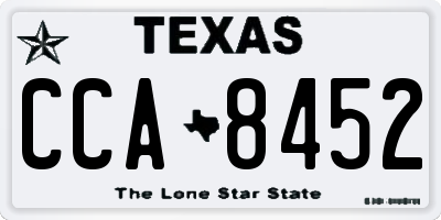 TX license plate CCA8452