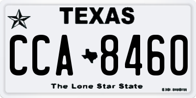 TX license plate CCA8460