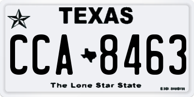 TX license plate CCA8463