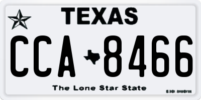 TX license plate CCA8466