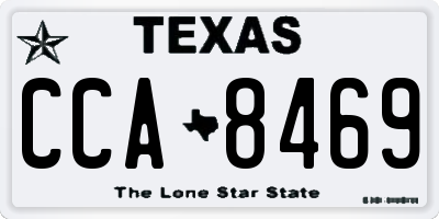 TX license plate CCA8469